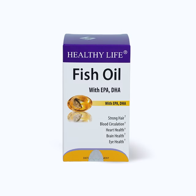 Alternative view of Viên dầu cá Healthy Life Omega 3 hỗ trợ não, mắt và tim mạch (Hộp 100 viên)